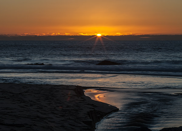Stream, Sea and Sunset